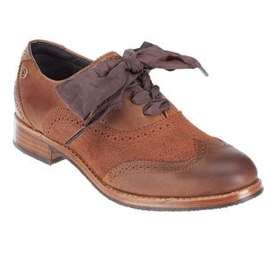 Sebago Women’s Menswear Claremont Brogues in Cinnamon Bronze Size 10